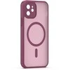 Dėklas Telforceone Mag Matt case for iPhone 12 6,1" maroon camera protection