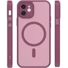 Dėklas Telforceone Mag Matt case for iPhone 12 6,1" maroon camera protection