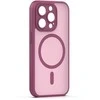 Dėklas Telforceone Mag Matt case for iPhone 15 Pro 6,1" maroon camera protection