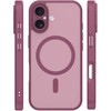 Dėklas Telforceone Mag Matt case for iPhone 16 6,1" maroon camera protection