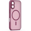 Dėklas Telforceone Mag Matt case for iPhone 16 6,1" maroon camera protection