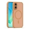Dėklas Telforceone Mag Matt case for iPhone 16 6,1" ruda camera protection