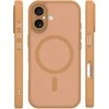 Dėklas Telforceone Mag Matt case for iPhone 17 6,3'' ruda camera protection
