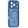 Dėklas Telforceone Mag Matt case for iPhone 17 Pro Max / 18 Pro Max 6,9'' dark mėlynas camera protection