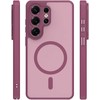 Dėklas Telforceone Mag Matt case for Samsung Galaxy S25 Ultra maroon camera protection