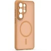 Dėklas Telforceone Mag Matt case for Samsung Galaxy S25 Ultra ruda camera protection