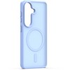 Dėklas Telforceone Mag Matt case for Samsung Galaxy S26 Plus light mėlynas big hole