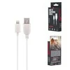 TelForceone Maxlife kabelis USB - Lightning 2,0 m 2A baltos spalvos