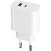 Maxlife MXTC-06 PD QC įkroviklis 1x USB-C 1x USB 30W baltos spalvos