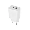 Maxlife MXTC-06 PD QC įkroviklis 1x USB-C 1x USB 20W baltos spalvos