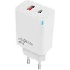 Telforceone Maxlife MXTC-09-45AC GaN PD QC įkroviklis 1x USB-C 1x USB 45W baltas