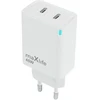 Telforceone Maxlife MXTC-09-45CC GaN PD QC charger 2x USB-C 45W baltas