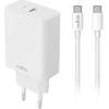 Telforceone Maxlife MXTC-10-30C PD QC įkroviklis 1x USB-C 30W baltas + USB-C - USB-C laidas 60W