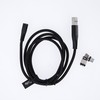 Maxlife MXUC-03 magnetinis laidas USB – Lightning + USB-C + microUSB 1,0 m 3A juodas nailoninis