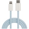 Maxlife MXUC-06 kabelis USB-C - Lightning 1,0 m 20W mėlynos spalvos nylon