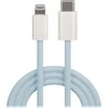 Maxlife MXUC-06 kabelis USB-C - Lightning 1,0 m 20W mėlynos spalvos nylon