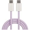 Telforceone Maxlife MXUC-06 kabelis USB-C - USB-C 1,0 m 20W purpurinis nailonas