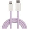 Maxlife MXUC-06 kabelis USB-C - Lightning 1,0 m 20W violetinės spalvos nylon