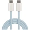 Maxlife MXUC-06 kabelis USB-C - USB-C 1,0 m 20W mėlynos spalvos nylon