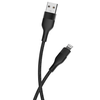 Maxlife MXUC-07 kabelis USB - Lightning 1,0 m 2,4A juodos spalvos nylon