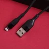 Maxlife MXUC-07 laidas USB – Lightning 1,0 m 2,4A juodas nailoninis