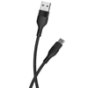 Maxlife MXUC-07 kabelis USB - USB-C 1,0 m 3A juodos spalvos nylon