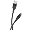 Maxlife MXUC-07 laidas USB – USB-C 1,0 m 3A juodas nailoninis