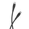 Maxlife MXUC-08 kabelis USB-C - USB-C 1,0 m 60W juodos spalvos nylon
