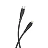 Maxlife MXUC-08 kabelis USB-C - Lightning 1,0 m 27W juodos spalvos nylon