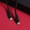 Maxlife MXUC-08 kabelis USB-C - USB-C 1,0 m 60W juodos spalvos nylon