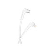TelForceone Maxlife MXUC-09 angle kabelis USB-C - Lightning 1,0 m 27W baltos spalvos