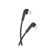 Maxlife MXUC-09 angle kabelis USB - USB-C 1,0 m 3A juodos spalvos