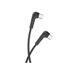 Techonic Maxlife MXUC-09 angle kabelis USB-C - USB-C 1,0 m 60W juodos spalvos