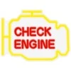 Neon PLEXI LED CHECK ENGINE geltona raudona NNE21 Neolia