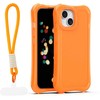 Dėklas Telforceone Safepop case with strap for iPhone 15 6,1" oranžinis