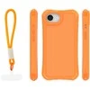 Dėklas Telforceone Safepop case with strap for iPhone 16e / 17e oranžinis