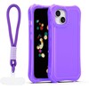 Dėklas Telforceone Safepop case with strap for iPhone 15 6,1" violetinė
