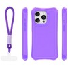 Dėklas Telforceone Safepop case with strap for iPhone 15 Pro 6,1" violetinė