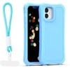 Dėklas Telforceone Safepop case with strap for iPhone 12 / 12 Pro 6,1" mėlynas