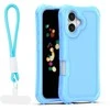 Dėklas Telforceone Safepop case with strap for iPhone 16 6,1" mėlynas
