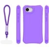 Dėklas Telforceone Safepop case with strap for iPhone 16e / 17e violetinė