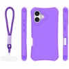 Dėklas Telforceone Safepop case with strap for iPhone 16 6,1" violetinė