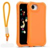Dėklas Telforceone Safepop case with strap for iPhone 16e / 17e oranžinis