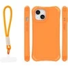 Dėklas Telforceone Safepop case with strap for iPhone 15 6,1" oranžinis