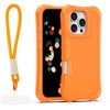 Dėklas Telforceone Safepop case with strap for iPhone 16 Pro 6,3" oranžinis