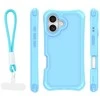 Dėklas Telforceone Safepop case with strap for iPhone 17 6,3" mėlynas