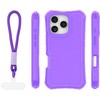 Dėklas Telforceone Safepop case with strap for iPhone 16 Pro Max 6,9" violetinė