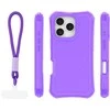 Telforceone „Safepop“ dėklas su dirželiu, skirtas „iPhone 16 Pro Max 6,9“; violetinis