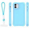 Dėklas Telforceone Safepop case with strap for iPhone 12 / 12 Pro 6,1" mėlynas