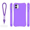 Dėklas Telforceone Safepop case with strap for iPhone 11 violetinė